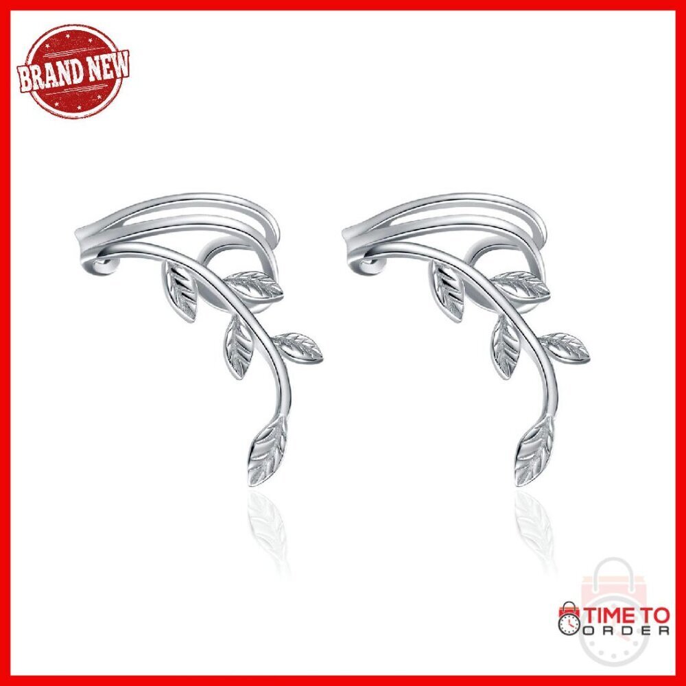 925 Sterling Silver Ear Cuff Climber Earrings No Piercing 23.5mm